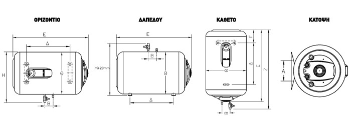 Elco Θερμοσίφωνας Duro Glass 120lt & Ηλεκτρομπόιλερ Duro Glass 120lt - Image 2