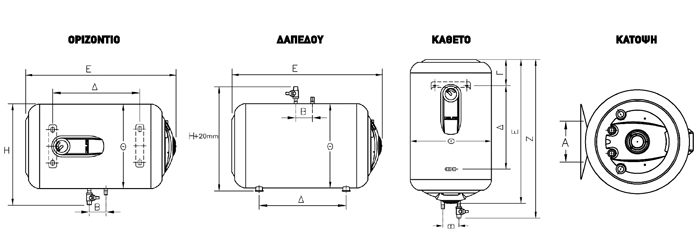 Elco Θερμοσίφωνας Duro Glass 10lt - Image 2