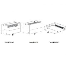 Fan Coil Κάθετο Τοίχου χωρίς Κάλυμμα και Προσαγωγή Αέρα από Επάνω, από Εμπρός και από Πίσω  YARDYEV3-IVP-IVF-IXP Μοντέλο RHOSS